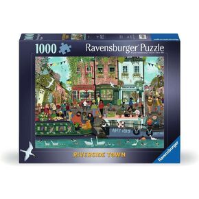 Ravensburger Riverside Town 1000 Piece Jigsaw Puzzle for Adults | Unique, Pieces | Anti-Glare Surface | FSC Certified, Eco-Friendly | Amazon Exclusive