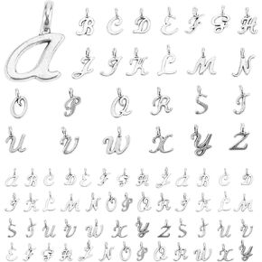 Grevosea 156Pcs/6 Sets Letter Charms, Mini Alphabet Charms with Open Jump Rings Silver Spacer Charms Metal Charms for Bracelet Necklace Pendants Earrings DIY Crafts Jewelry Making in Kuwait