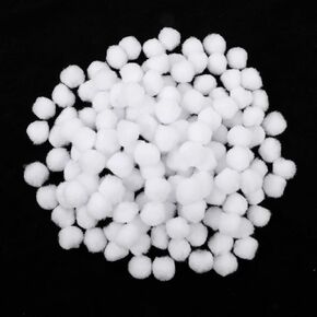150 Pcs White Pom Poms for Crafts 1 Inch White Craft Pom Poms Balls Fuzzy Pompom Puff Balls Fuzzy Pompoms Puff Balls for Home Decorations DIY Art Crafts Projects