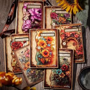 Alideco 180pcs Vintage Scrapbook PaperThe Secret of the Garden Scrapbooking Paper for Journaling Supplies, Decorative Craft Paper for Junk Journals