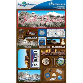 Reminisce Jet Setters 2 3-Dimensional Sticker, South Dakota