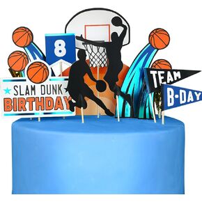 16 PCS Basketball Cake Topper for Boys Basketball Cake Decorations, Basketball Birthday Decorations, Basketball Party Decorations, Basketball Theme Birthday Party Supplies, Basketball Cupcake Topper in Saudi Arabia