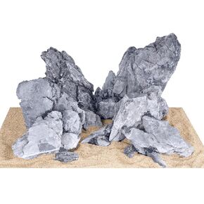 Seiryu Rock Stone for Aquascaping,4-6 inches, 6.6 lb/13.2 lb/20 lb Natural Aquarium Landscape Stones Rocks for Aquariums,Fish Tank Decorations (6.6, Pounds)