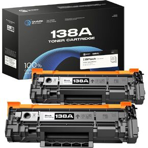 【with Chip】 High Yield 138A 138X W1380A W1380X Toner Cartridge Compatible with HP 138A 138X W1380A W1380X for HP Laserjet Pro 3001dw Pro 3001fdw MFP 3101fdw Printers (Black, 2 Pack)