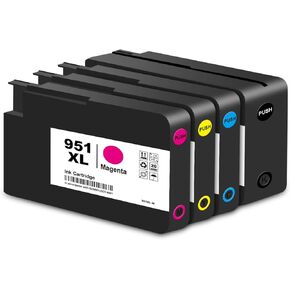 950XL 951XL Ink Cartridges Combo Pack Replacement for HP 950 951 XL HP950 HP951 XL for OfficeJet Pro 8100 8110 8600 8610 8615 8616 8620 8625 8630 8640 8660 251DW 276DW 271DW (BK C Y M 4Pack)