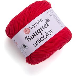Yarn Art Bouquet UNICOLOUR 3.4 OZ%100 Cotton Yarn Suitable for Summer ANS Spring Knitting Projects (3223)