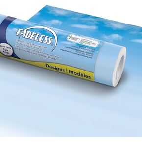 Fadeless Bulletin Board Paper, Fade-Resistant Paper for Classroom Decor, 48" x 12’, Wispy Clouds, 1 Roll