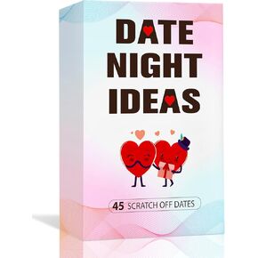 45 Date Night Ideas for Couple, Adventurous Scratch-Off Cards for Couple Games, Wedding Anniversary Valentines Gift for Him, Her, Wife or Husband, Fun Couple Gifts for Date Night Surprise