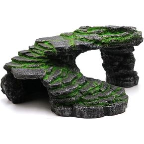 Turtle Basking Platform Reptiles Basking Platform Climbing Ramp Habitat Fish Tank Aquarium Tortoise Climbing Platform Dock Resting Stone Ornament Rock for Lizard Frogs Newts(X3-1)