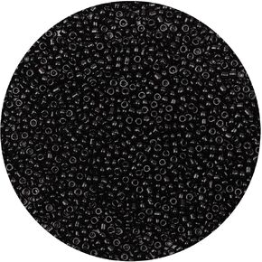 10000pcs Black 2mm Round Glass Seed Beads for DIY Craft Projects - Bracelets, Necklace, Jewelry Making - Includes Tweezers