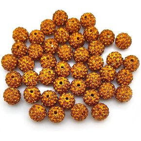 100 Pieces Rhinestone Clay Beads 10 mm Polymer Clay Crystal Beads Round Charms Diamond Beads for Jewelry Making DIY Necklace Bracelet (10mm Leopard Print)
