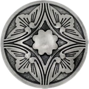 حلقة 12 قطعة منقوشة الأزرار المعدنية الزهرة المعدنية. 21 مم (13/16 بوصة) (النحاس العتيق) in Kuwait