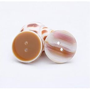 10 Pcs Resin Buttons 2 Holes Round Shaped Button Decorative Button for Uniform Blazer Coat (Pink, 18mm)