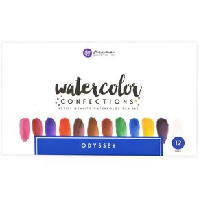 Prima Marketing Watercolor Confections ART PHILOSOPHY Confections Watercolour Pans Odyssey 12pk