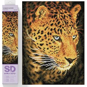 Diamond Dotz Leopard Portrait Diamond Painting Kits for Adults - Diamond Art Kits a Relaxing Creative Craft Kit with Dotz Gems 15.8x11.8