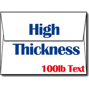 Ultra Thick White A6 Envelopes - Sturdy, Durable, Heavyweight Envelopes for Invitations & Greeting Cards (50 Envelopes)