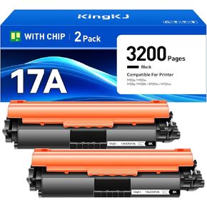 17A Toner Cartridge Black 2-Pack with Chip Replacement for HP 217A CF217A CF217X 17X Compatible with Laserjet Pro MFP M130fw M130nw M130fn M130a M102a M102w M130 M102 Ink Printer All-in-One Drum Unit