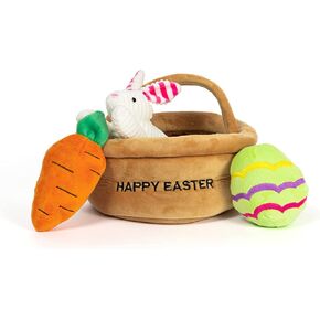 Midlee Hide a Toy Easter Basket Dog Toy