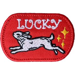 Lucky Rabbit Iron On Patches, Cute Decor Patches for Dress, Backpacks, Clothes, Pants, Jeans, Hats, T-shirt, Embroidery Applique DIY Accessory