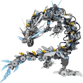 Dragon Series Black Mechanical Hurricane Dragon Building Blocks Set (1390Pieces)-Toys Gifts for Kids and Adults