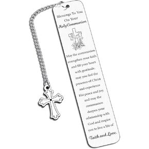 First Communion Gifts for Girls Boys - First Communion Decorations Bookmark for 1st Communion Gifts for Girls Boys First Communion Accessories Primera Comunion for Kids Easter Basket Stuffers