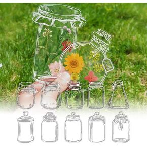 مرجعية زهرة مجففة شفافة ، إشارات مرجعية للزهور المجففة ، مرجعية واضحة لزجاج الزهور المضغوط زجاجة تمنيات الزجاجة ، مرجعية زهرة مجففة شفافة (40 PCS إشارات مرجعية 2) in Kuwait