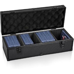 Toploaders Storage Box for 3" x 4" 35pt Rigid Card, Top Loader Card Storage with 3 Partition Holds 300+ Toploaders, Magnetic Card Holders