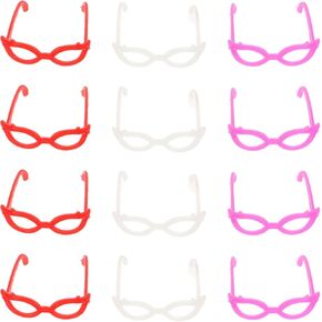 TOYANDONA 60 Pairs Doll Eyeglasses, Doll Dress up Glasses Mini Dolls Costume Accessories for Crafts, Dollhouse, Doll DIY Decoration Cosplay Party