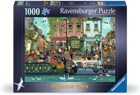 Ravensburger Riverside Town 1000 Piece Jigsaw Puzzle for Adults | Unique, Pieces | Anti-Glare Surface | FSC Certified, Eco-Friendly | Amazon Exclusive in Saudi Arabia