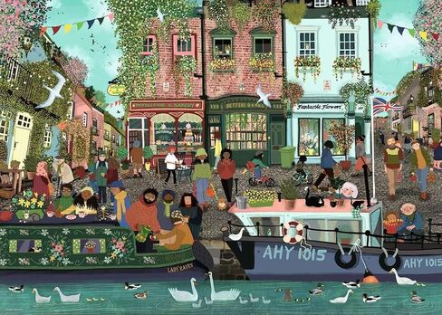 Ravensburger Riverside Town 1000 Piece Jigsaw Puzzle for Adults | Unique, Pieces | Anti-Glare Surface | FSC Certified, Eco-Friendly | Amazon Exclusive in Saudi Arabia