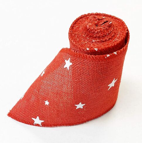 Aayu 3inch x 15ft brlap Star Star Print ، منتج طبيعي وصديق للبيئة (Navy Blue ، 3 بوصات) in Kuwait