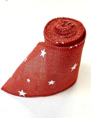 Aayu 3inch x 15ft brlap Star Star Print ، منتج طبيعي وصديق للبيئة (Navy Blue ، 3 بوصات) in Kuwait