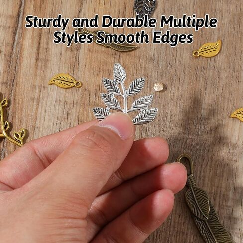 Vintage Flower Charms, 100 Grams Assorted Color Steampunk Floral Metal Antique Pendant Flower Charm DIY Steampunk Leaf Rose Plant Maple Charms for Halloween Craft Jewelry Making Accessory in Saudi Arabia