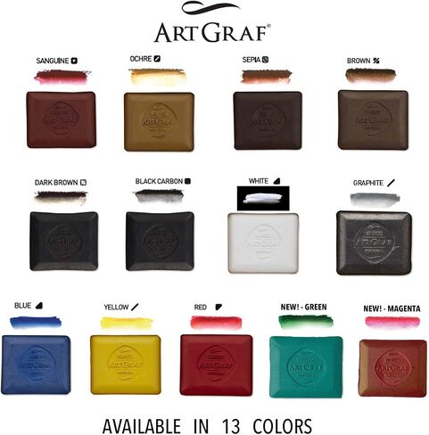 Art Graf Water-Soluble Tailors Chalk Square Disc, Carbon Black in Saudi Arabia