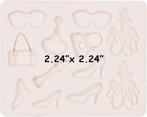 Shoes Polymer Clay Molds Fashion Handbag High Heels Resin Chocolate Molds for DIY Cute Necklaces Earring Jewelry in Saudi Arabia