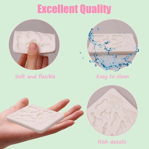 Shoes Polymer Clay Molds Fashion Handbag High Heels Resin Chocolate Molds for DIY Cute Necklaces Earring Jewelry in Saudi Arabia