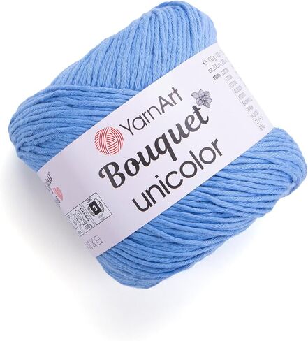 Yarn Art Bouquet UNICOLOUR 3.4 OZ%100 Cotton Yarn Suitable for Summer ANS Spring Knitting Projects (3223) in Saudi Arabia