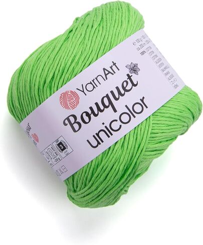 Yarn Art Bouquet UNICOLOUR 3.4 OZ%100 Cotton Yarn Suitable for Summer ANS Spring Knitting Projects (3223) in Saudi Arabia