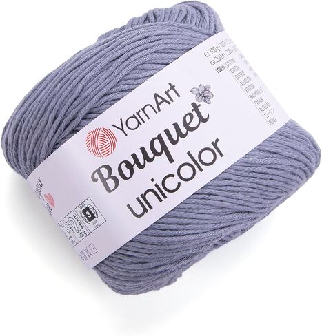 Yarn Art Bouquet UNICOLOUR 3.4 OZ%100 Cotton Yarn Suitable for Summer ANS Spring Knitting Projects (3223) in Saudi Arabia