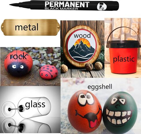 White Acrylic Paint Pens Permanent Marker Painting Coloring Pens Art Marker for Clothes Tire Wood Rocks Metal Canvas Plastic Ceramic Glass Scrapbook (White-1) in Kuwait