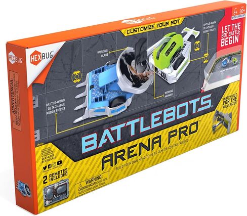 Hexbug Battlebots Arena Pro ، ألعاب روبوت التحكم عن بعد للأطفال الذين لديهم أكثر من 100 تكوين ، ألعاب STEM للبنين والبنات الذين تتراوح أعمارهم in Kuwait