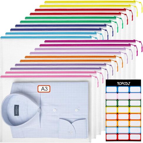 25pcs Mesh Zipper Pouch for Organization and Storage,Clear PVC Travel Zipper Bags,Multipurpose Storage Bags Suitable for Travel, School, and Office Supplies in Kuwait