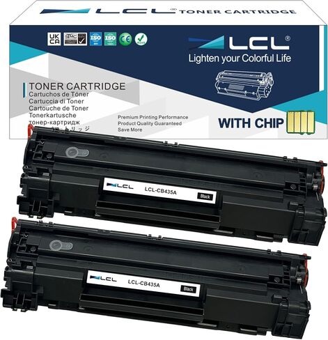 LCL Compatible Toner Cartridge Replacement for HP 35A CB435A 2000 Pages High-Yield for Laserjet P1002 P1003 P1004 P1005 P1006 P1007 P1008 P1009 Laser Printer (Black 2-Pack) in Saudi Arabia