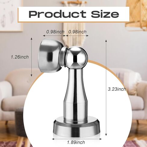 Shimeyao 8 Pack Magnetic Door Stop Floor Mounted Door Stopper Magnetic Catch Wall Mounted with Catch Holder with Screws for Hold Open Wall Protector(Black) in Saudi Arabia