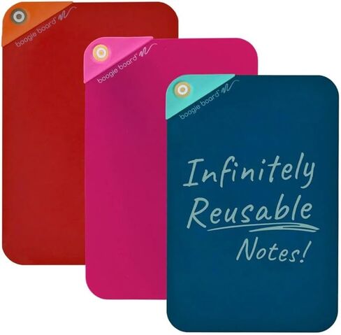 Boogie Board VersaNotes Starter Pack, Reusable 3-Pack 4x4 Dry-Erase and Sticky Note Alternative for Home and Office, Includes 3 VersaNotes, Magnetic Mounting Plates, Instant Erase, and VersaPen Stylus in Saudi Arabia
