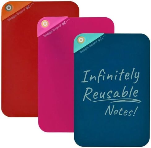 Boogie Board VersaNotes Starter Pack, Reusable 3-Pack 4x4 Dry-Erase and Sticky Note Alternative for Home and Office, Includes 3 VersaNotes, Magnetic Mounting Plates, Instant Erase, and VersaPen Stylus in Saudi Arabia
