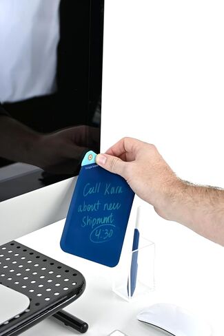 Boogie Board VersaNotes Starter Pack, Reusable 3-Pack 4x4 Dry-Erase and Sticky Note Alternative for Home and Office, Includes 3 VersaNotes, Magnetic Mounting Plates, Instant Erase, and VersaPen Stylus in Saudi Arabia
