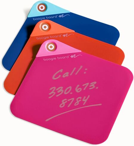 Boogie Board VersaNotes Starter Pack, Reusable 3-Pack 4x4 Dry-Erase and Sticky Note Alternative for Home and Office, Includes 3 VersaNotes, Magnetic Mounting Plates, Instant Erase, and VersaPen Stylus in Kuwait