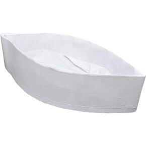 1 Pcs Kufi Koofi Kofi Topi Imam Cap Hat Egyptian Plain White Prayer Muslim Islamic Mens Top Simple Stitch Design Fabric Skull Religious Ceremony Men Headwear Worship Soft Comfortable in Saudi Arabia