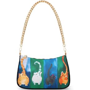 Polyester Shoulder Purses for Women,Fashion Shoulder Bag Purse Womens Crescent Crossbody Bag